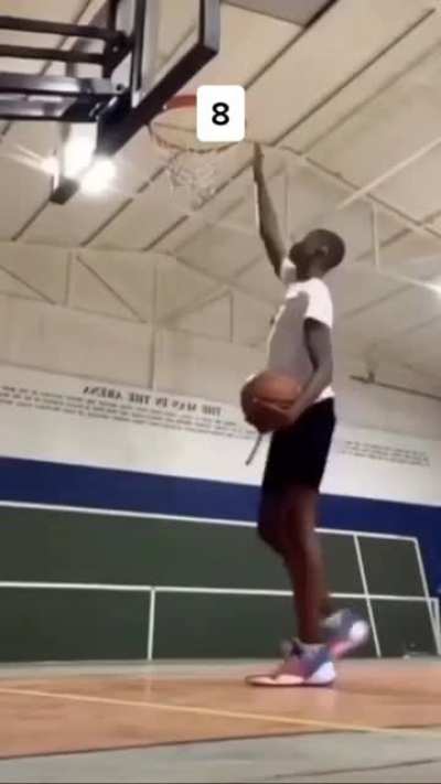 Till what height can he dunk