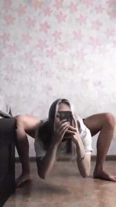 Doing squats