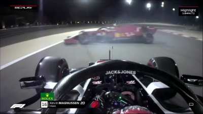 FP2: Magnussen onboard as a wild Vettel appears