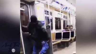 Classic subway drunk