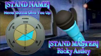 Ah yes, the power to cancel literally anyone. Surely Twitter would like this. Here is ‘Never Gonna Give You Up’ by Rick Astley as a stand.