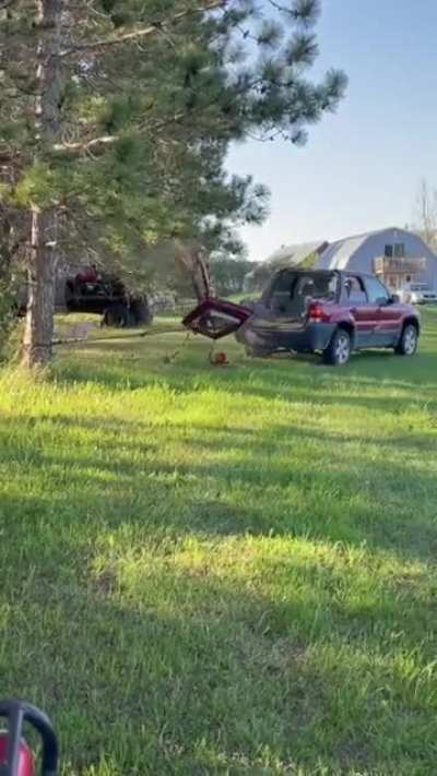 To pull down a tree