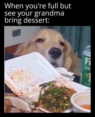 Never mind, I'm not full anymore