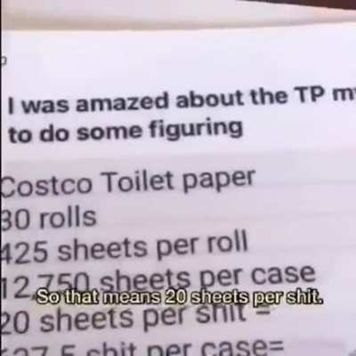 [RDTM] Toilet paper you need for 14 days in quarantine