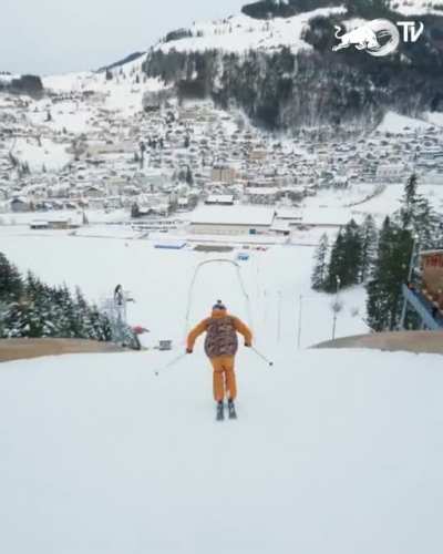 This dude took ski jumping to another level.