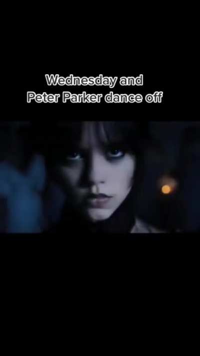 Wednesday Adams vs. Emo Peter Parker dance off