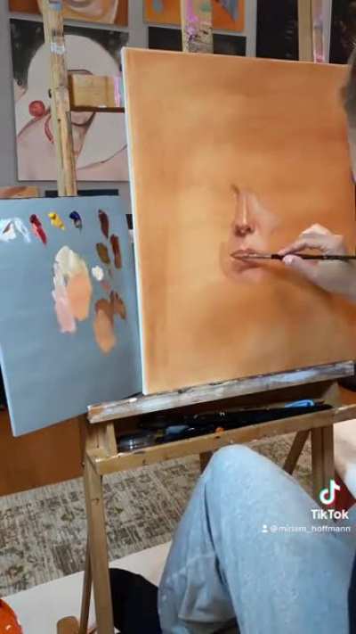 Oil painting portrait