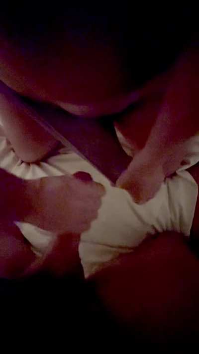 Handjob cumshot in panties as performed by hesit<wbr>ant-h<wbr>ousew<wbr>ife
