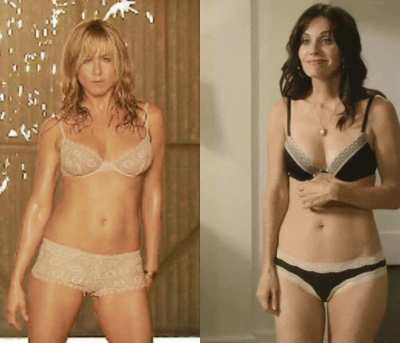 Courtney Cox and Jennifer Aniston's bodies have aged like a fine wine