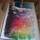 A 5000 piece puzzle done in 35 seconds. Real time: 35 hours and 29 minutes.