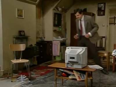Mr Bean war with the TV