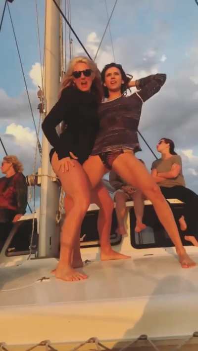Nina and Julianne Hough hopefully with the preview working