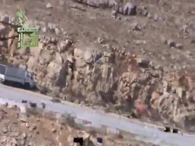 Early-war Ahrar al-Sham set up a two-state IED attak on a Syrian Army transport truck - Ariha, Idlib Governate - 8/21/2012