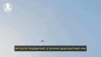 A wounded Ukrainian soldier showed his military ID to a Ukrainian drone. Then a Bradley arrived and evacuated him