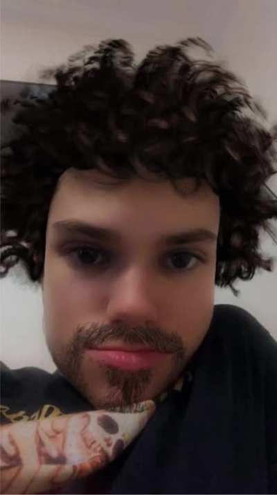 child tries snapchat filters