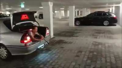 Updated the C Class Benz with custom backup alarm