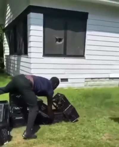 he just walked off