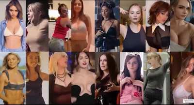 Pick one brat to roughly dominate & one to submit to. Leni Klum/Chloë Grace Moretz/Miley Cyrus/Victoria Justice/Ariana Grande/Selena Gomez/Jenna Ortega/Emma Watson/Taylor Swift/Livvy Dunne/Sydney Sweeney/Billie Eilish/Olivia Rodrigo/Millie Bobby Brown