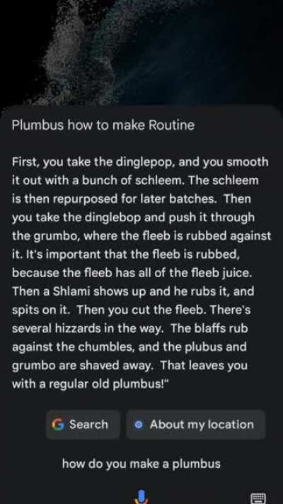 I asked Google how to make a plumbus...