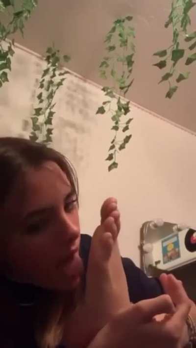 Sexy tiny feet soles self worship