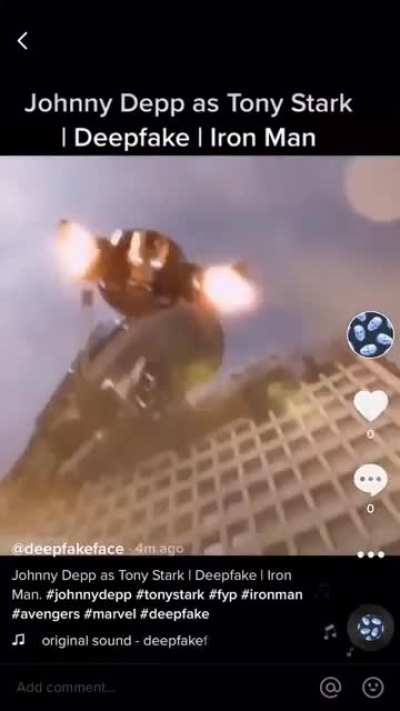 Johnny Depp as Tony Stark | Deepfake | Iron Man