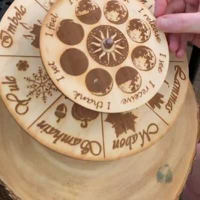 Pagan time year and moon clock finished.