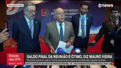 'Trump quer ir ao Brasil', diz o chanceler brasileiro Mauro Vieira após encontro entre os dois presidentes na Malásia, neste domingo
