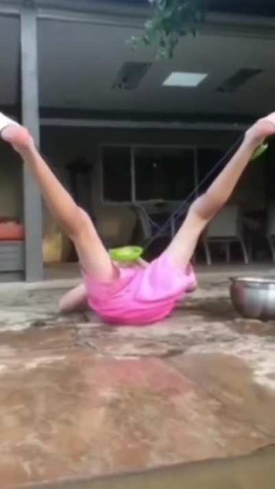 Water balloon foot catapult results in wet nuts