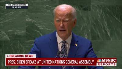 President Biden pledges continued support of Ukraine in his address to the U.N. General Assembly.