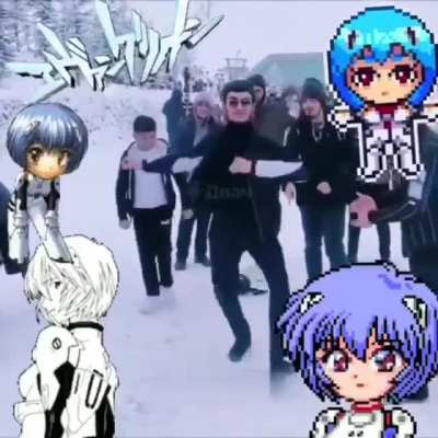 When Shinji gets in the f robot