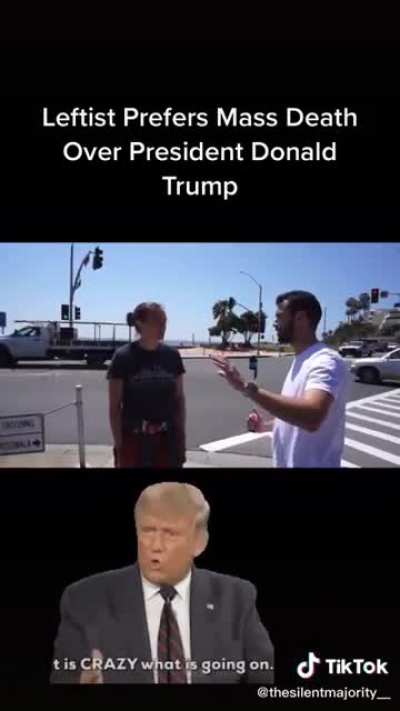 Leftist would have 1 million people + her family die of coronavirus if it meant Trump was out of office