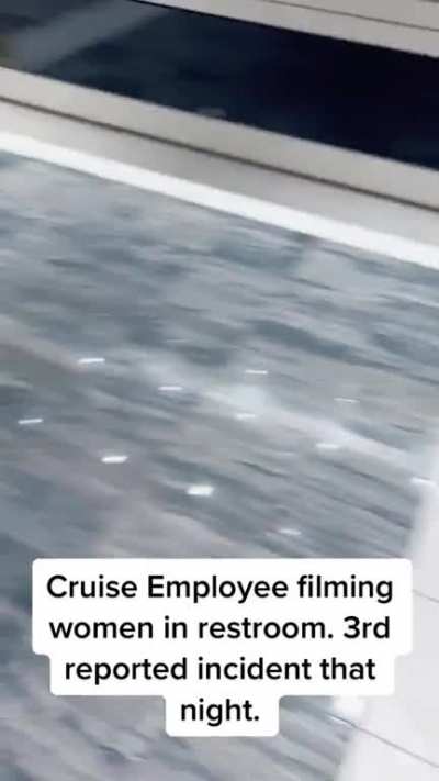 Cruise employee caught recording in the women’s bathroom at the kids club on the ship