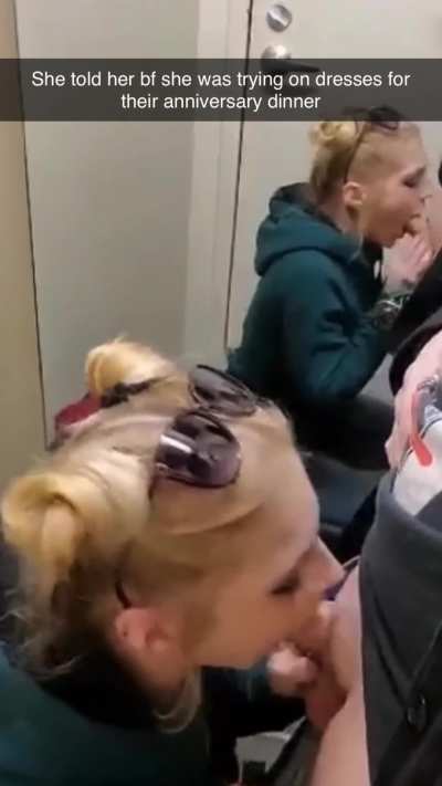 She was trying on something