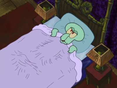 Squidward didn't want his dick sucked