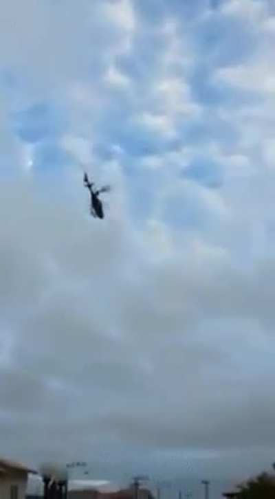 Helicopter flying in the air
