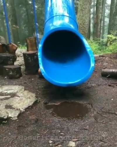 Going down a slide