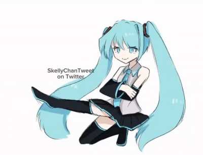 Animated Hatsune Miku kick Dancing