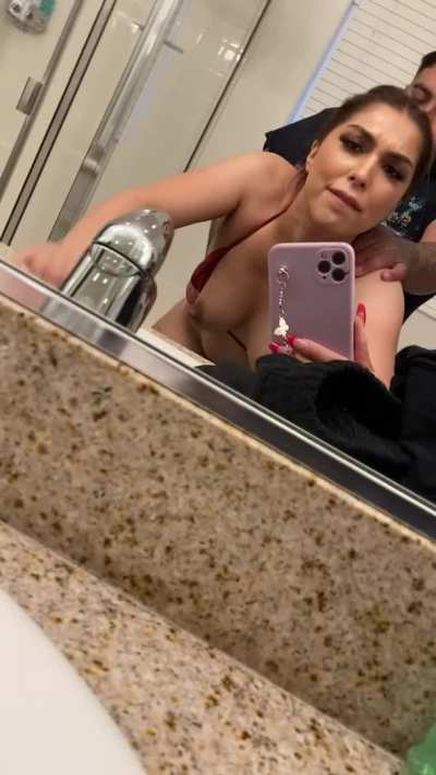 I love being bent over a counter