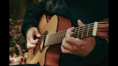 Getting lost in nature while playing 'Circle With Me' on classical guitar.