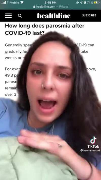 A woman shares her experience living with Parosmia (post COVID) where every food tastes like sewage.