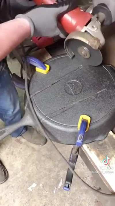 RIP perfectly good cast iron pan…