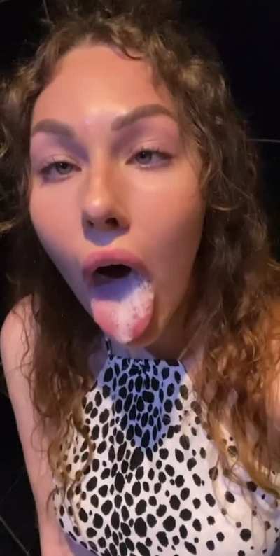 She always plays with her load after finishing the job