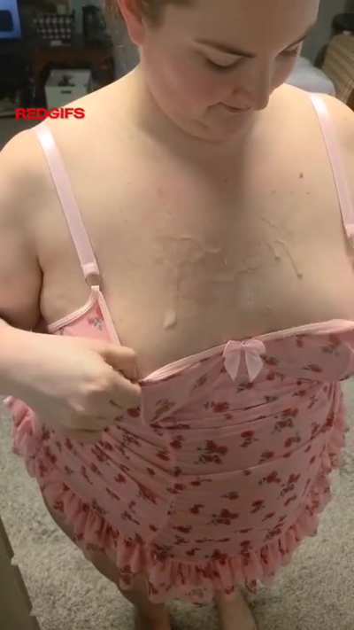 Cum on my tits
