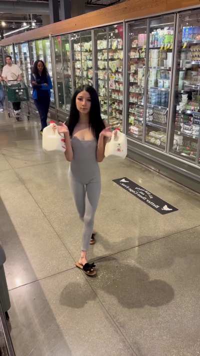 me being naughty at the grocery store:3