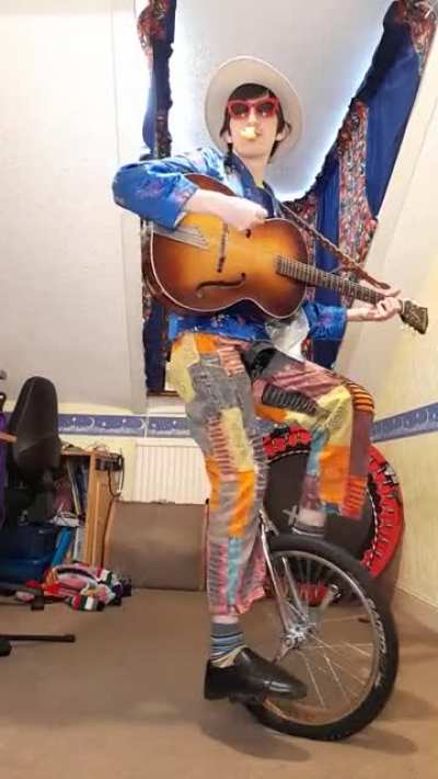 i did a cover of In an aeroplane over the sea on a Unicycle on Kazoo