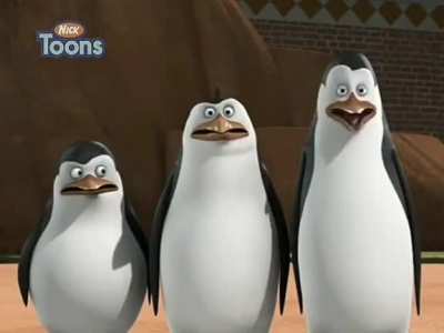 Penguins from the madagascar needle episode