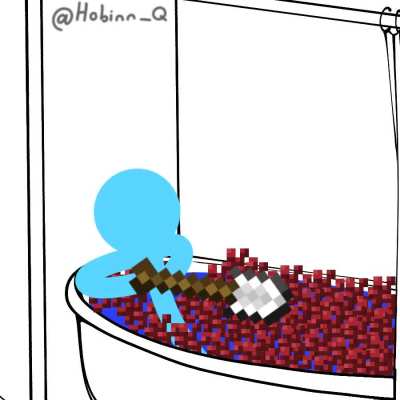 Blue in Nether warts bathtub