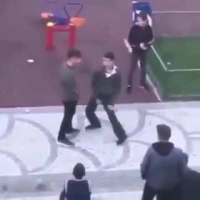 Male asserts his dominance by weird dancing