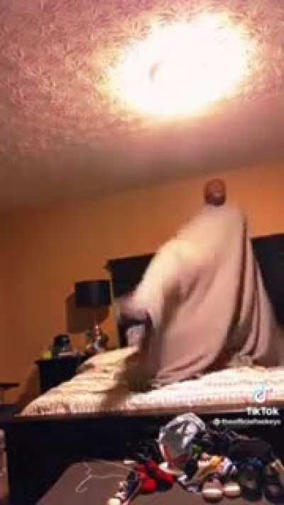 playing a prank on their mom
