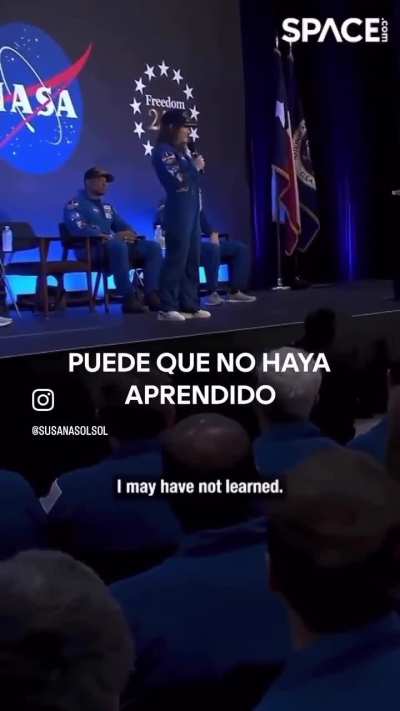 Palabras de nuestra astronauta favorita 😍🌸